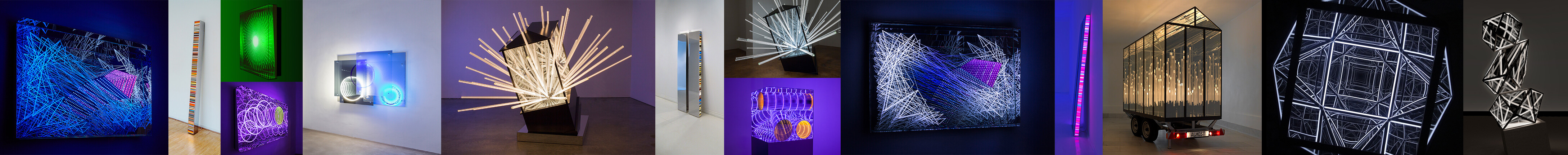 Hans Kotter Light Art - Infinity LED tunnel installation with changing color spectrum