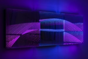   beyond light „wave“, metall spiegel plexiglas led licht, bildrecht, wien, 2015