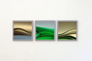 chromatic impulse, 3 led-leuchtkästen farbwechsel mit lasercrome dia, lufthansa frankfurt, 2007