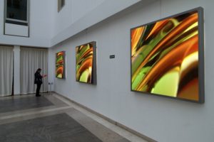 macro landscape, edelstahl-leuchtkästen laserchrome grossdiapositiv, e-on regensburg, 2004