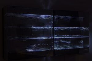 beyond light „lines“, metall spiegel plexiglas led licht, bildrecht, wien, 2015