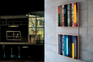 tagebuchnotizen, plexiglas dia harz metall silikonöl, bürgerhaus burghausen, 1999