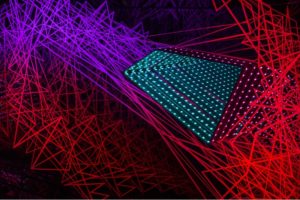  fractal, metall spiegel plexiglas led licht, bildrecht, wien, 2015