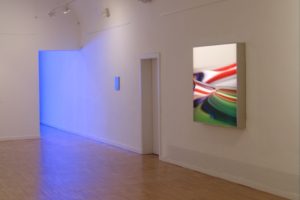 organic colour, leuchtkasten edelstahl poliert laserchrome grossdiapositiv, galerie viltin, budapest, 2011