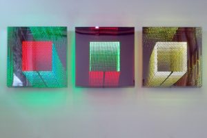 tunnel view square, plexiglas spiegel metall led-licht farbwechsel, 2011