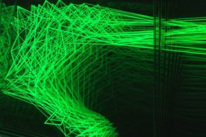  fractal structure, metall spiegel plexiglas led farbwechsel, galerie klaus benden, köln, 2012