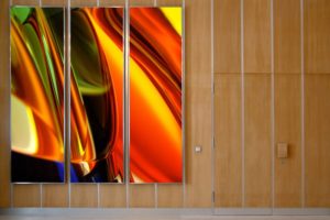 macro landscape, edelstahl-leuchtkästen (dreiteilig) laserchrome grossdiapositiv, hotel kanzler bonn, 2005