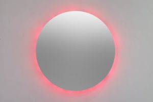 interference, plexiglas edelstahl poliert spiegel dia led farbwechsel, de buck gallery, new york, 2012