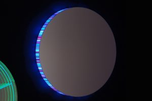 interference, plexiglas edelstahl poliert spiegel dia led farbwechsel, design miami basel, 2012