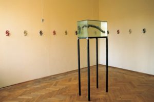 target, mixed media, altes finanzamt rosenheim, 1997