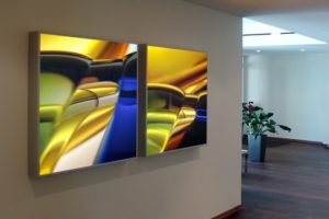 macro landscape, 2 aluminium-leuchtkästen und dia, booz allen hamilton, berlin, 2007