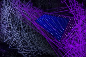    fractal, metall spiegel plexiglas led licht, bildrecht, wien, 2015