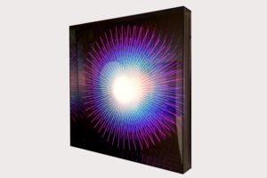  explosion, metall spiegel plexiglas led computergesteuert, galerie nery marino, paris, 2014 