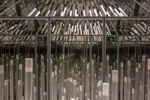 almost, metall spiegel plexiglas trailer led's, osthaus museum, hagen, 2013