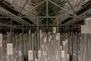   almost, metall spiegel plexiglas trailer led's, osthaus museum, hagen, 2013