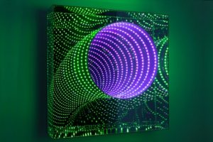 tunnel view 'down under', plexiglas metall led-licht farbwechsel spiegel, sammlung marli hoppe-ritter, museum ritter, 2011