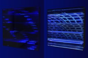  beyond light 'raster', metall spiegel plexiglas led licht dmx-steuerung, 2016