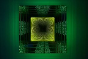 tunnel view square, plexiglas spiegel metall led-licht farbwechsel, 2011